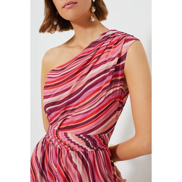 NWT Tuckernuck Sunset Stripe Cadiz Dress in Pink Swirl, Size XS - Picture 5 of 7